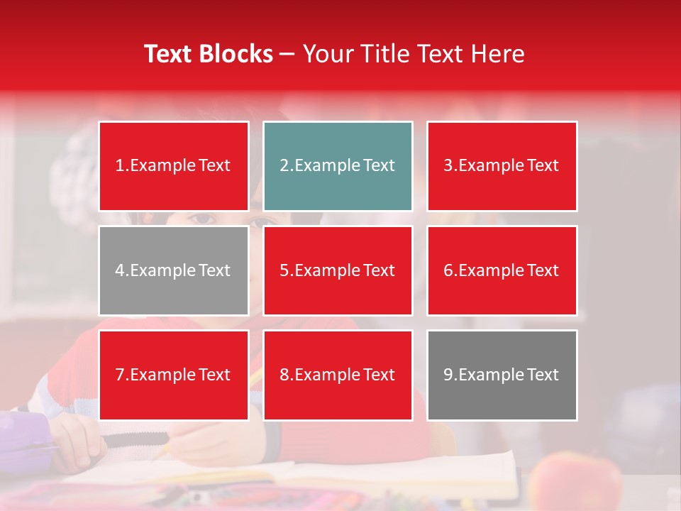 Boy Write Homework PowerPoint Template