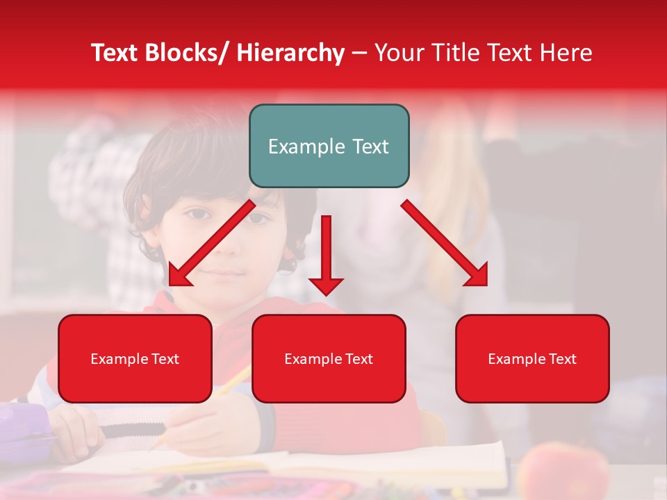 Boy Write Homework PowerPoint Template