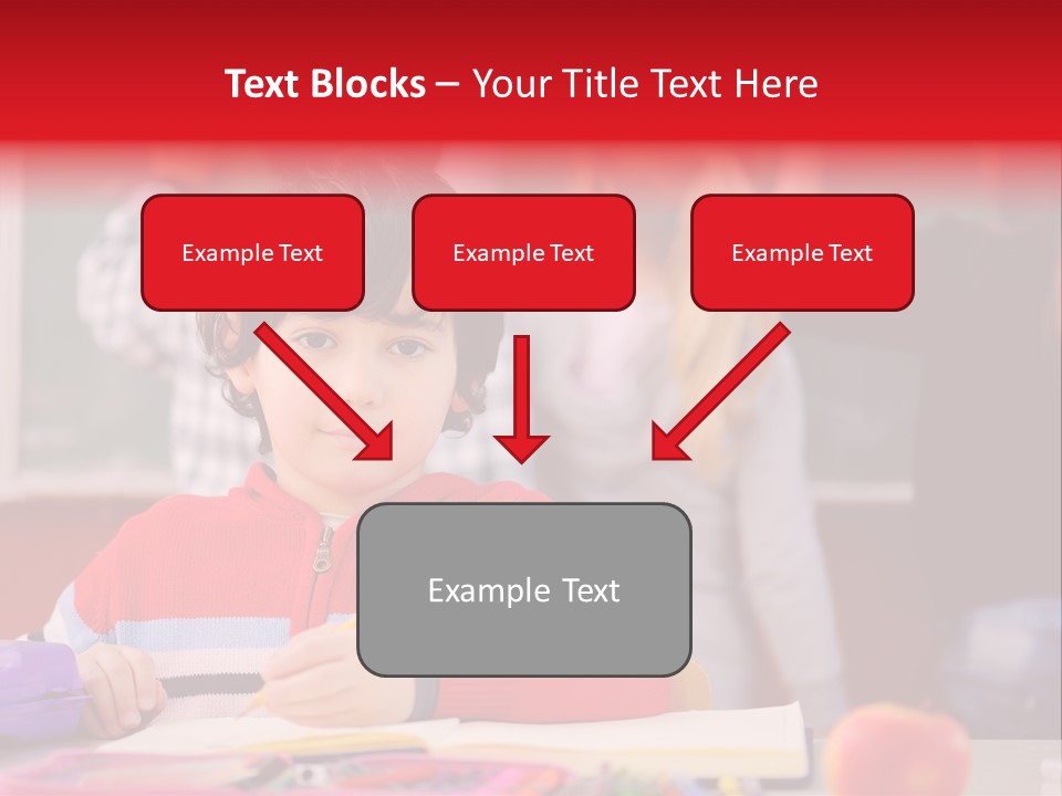 Boy Write Homework PowerPoint Template