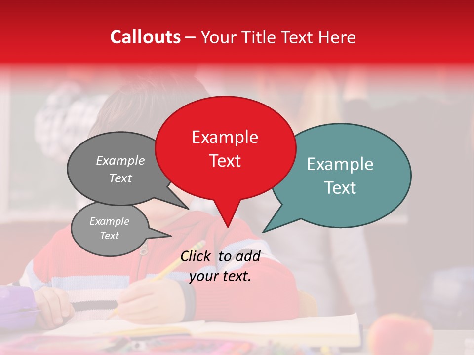 Boy Write Homework PowerPoint Template