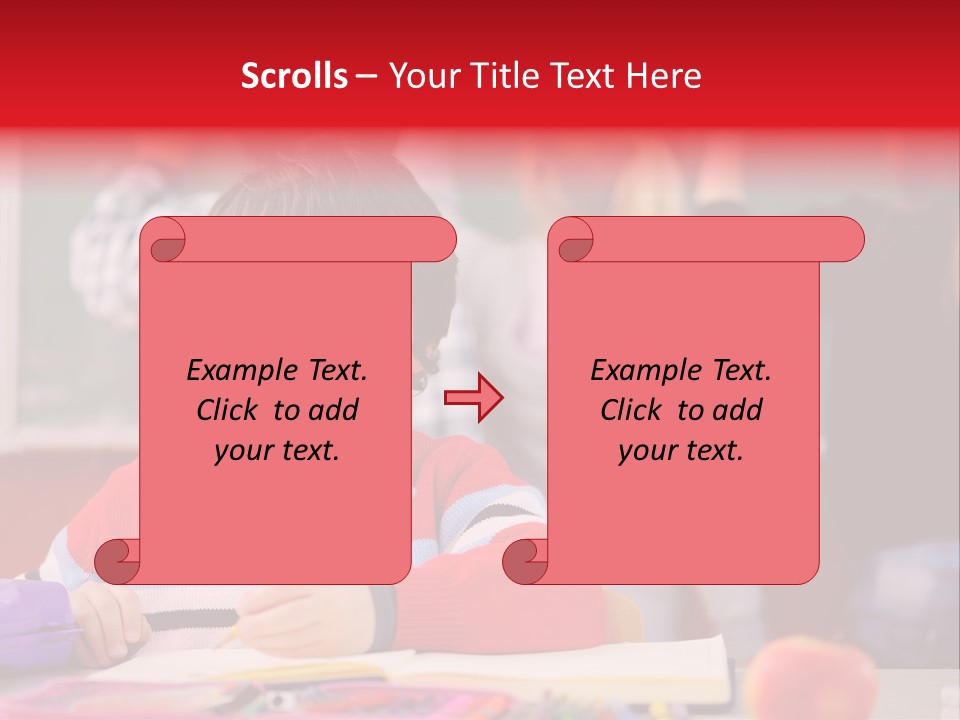 Boy Write Homework PowerPoint Template