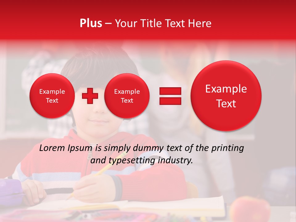 Boy Write Homework PowerPoint Template