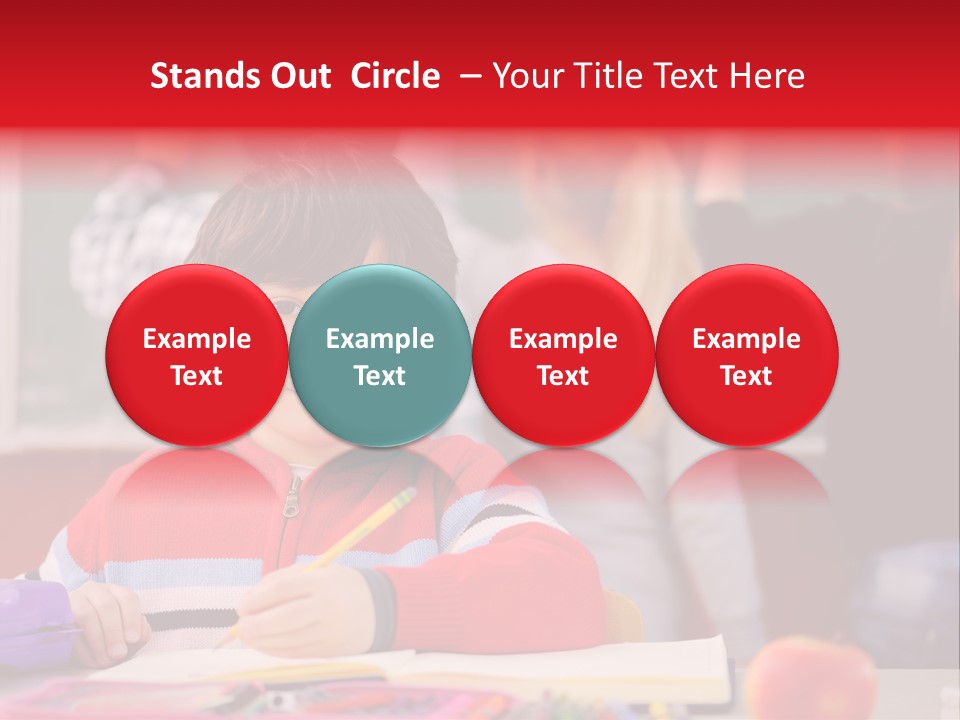 Boy Write Homework PowerPoint Template