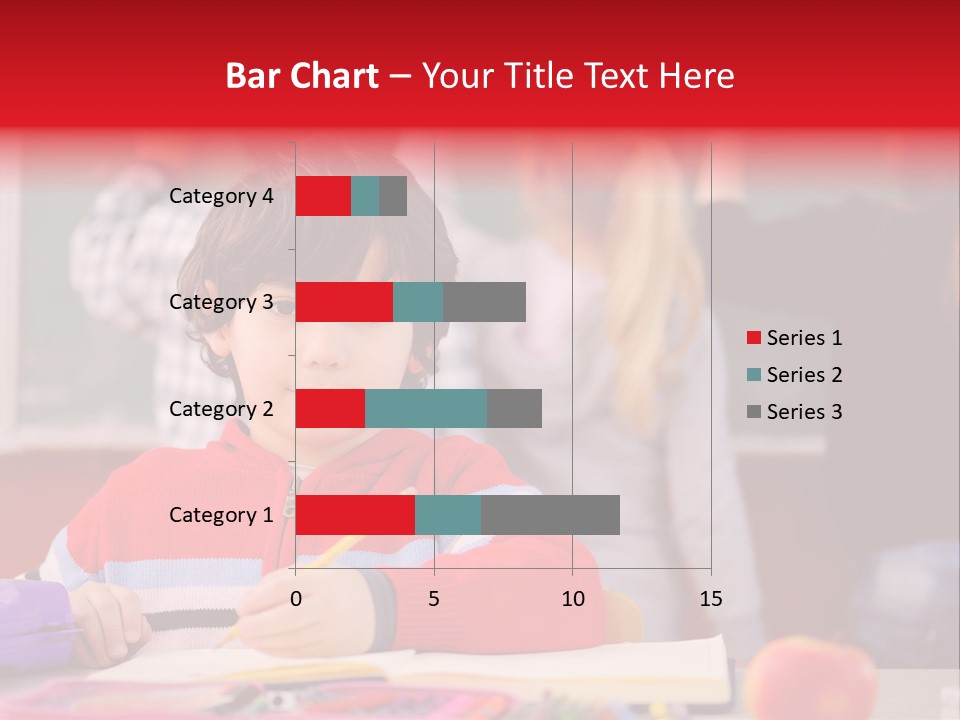 Boy Write Homework PowerPoint Template