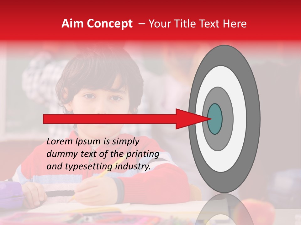 Boy Write Homework PowerPoint Template