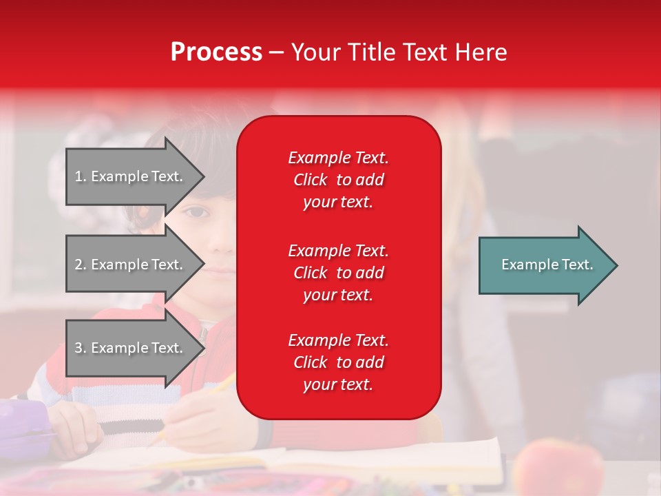 Boy Write Homework PowerPoint Template