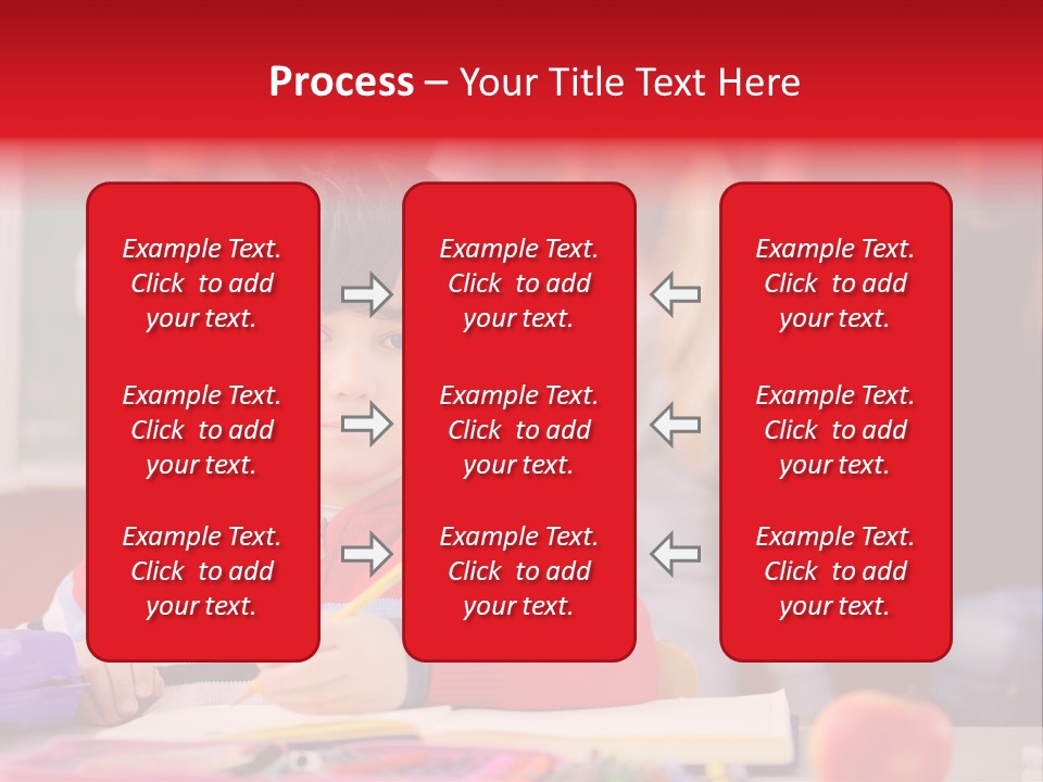 Boy Write Homework PowerPoint Template