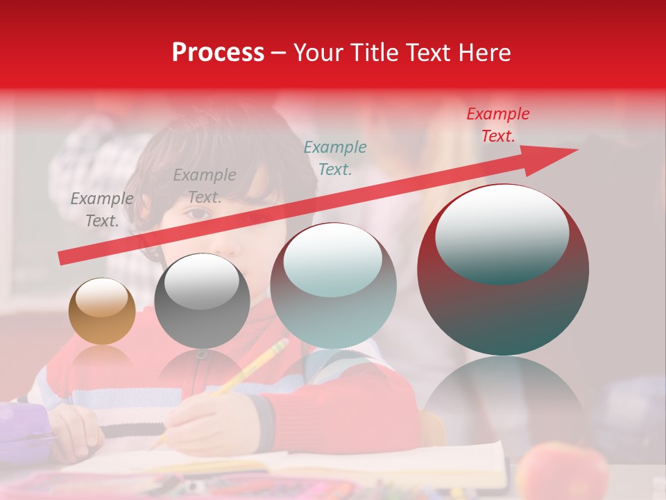 Boy Write Homework PowerPoint Template