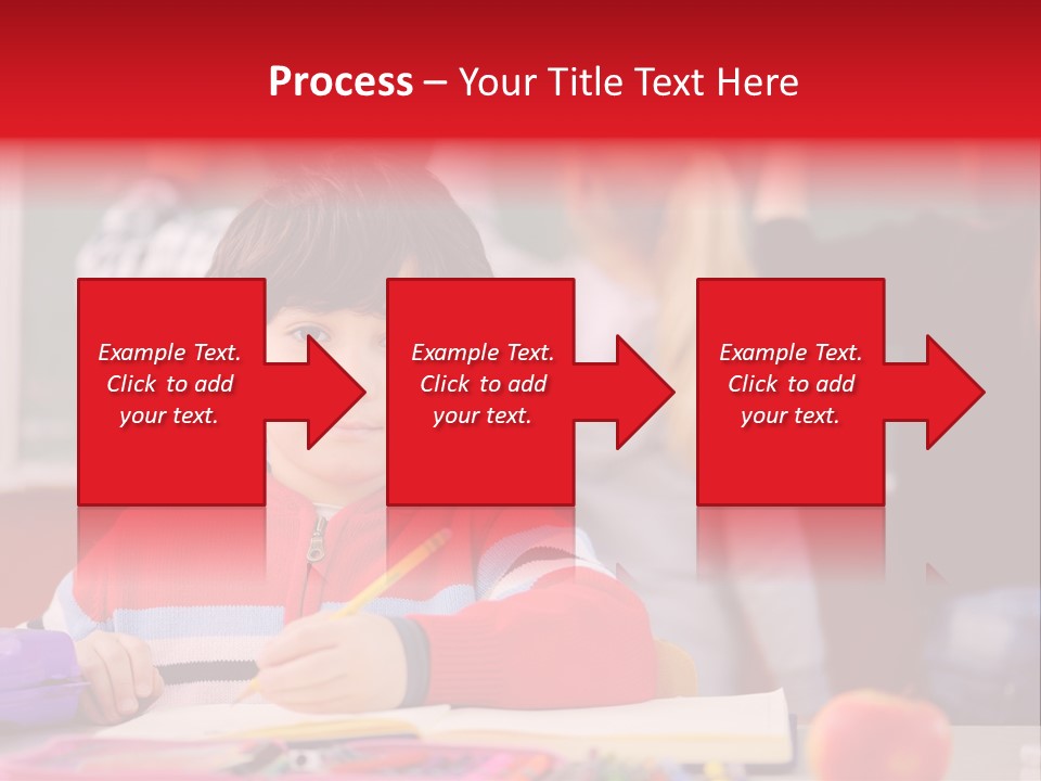 Boy Write Homework PowerPoint Template