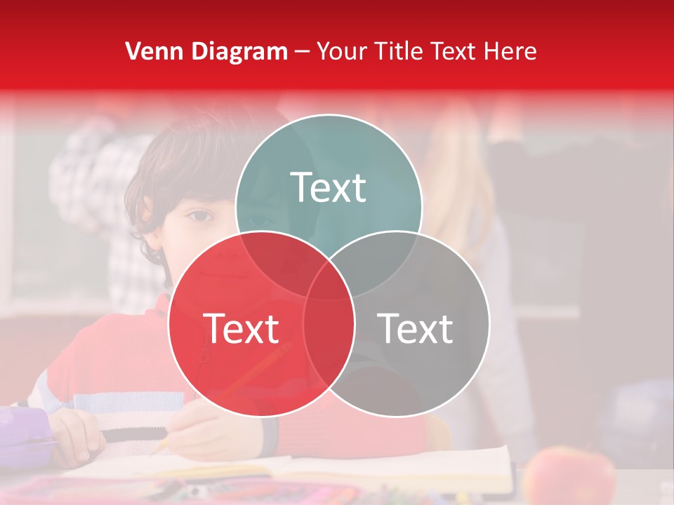 Boy Write Homework PowerPoint Template