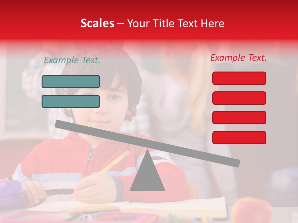 Boy Write Homework PowerPoint Template