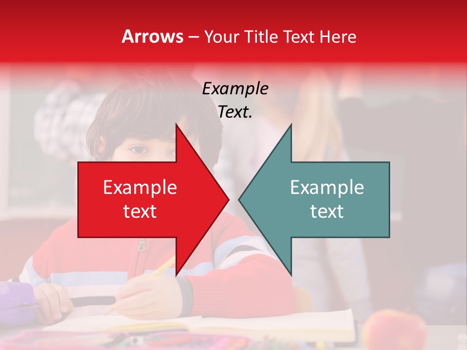 Boy Write Homework PowerPoint Template