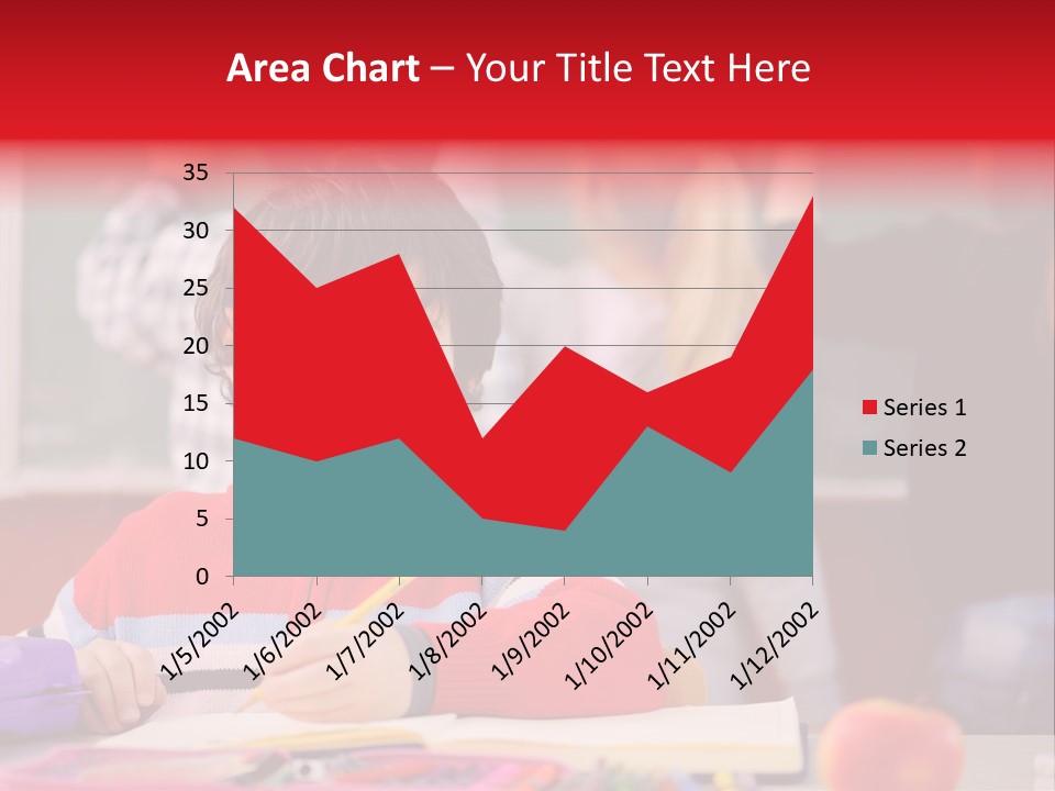 Boy Write Homework PowerPoint Template