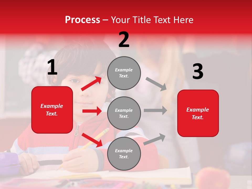 Boy Write Homework PowerPoint Template