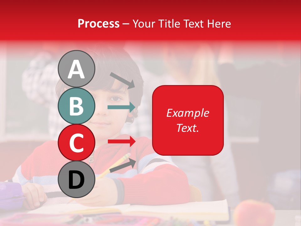 Boy Write Homework PowerPoint Template