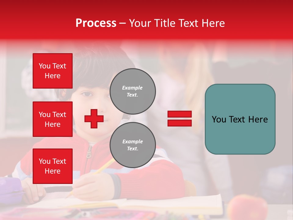 Boy Write Homework PowerPoint Template
