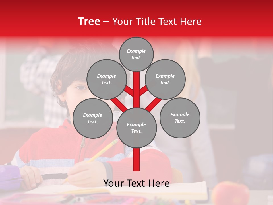 Boy Write Homework PowerPoint Template