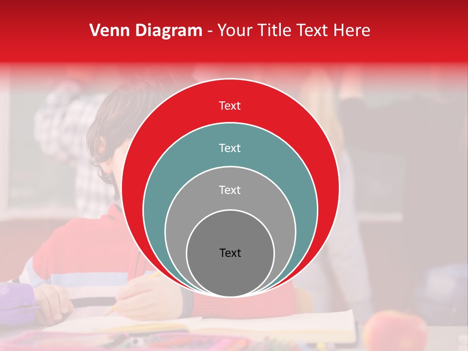 Boy Write Homework PowerPoint Template