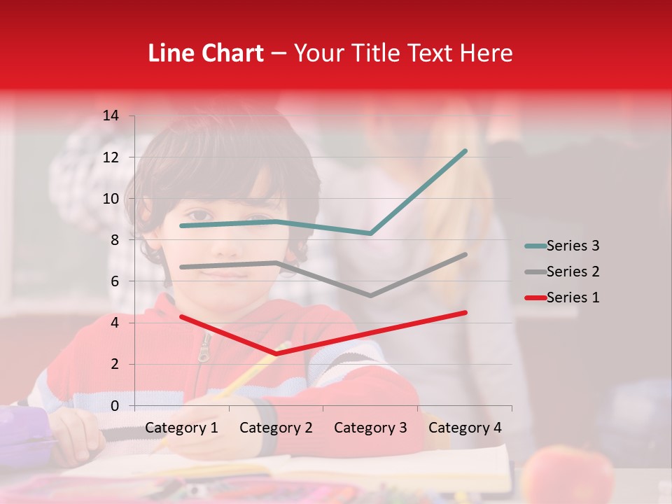 Boy Write Homework PowerPoint Template