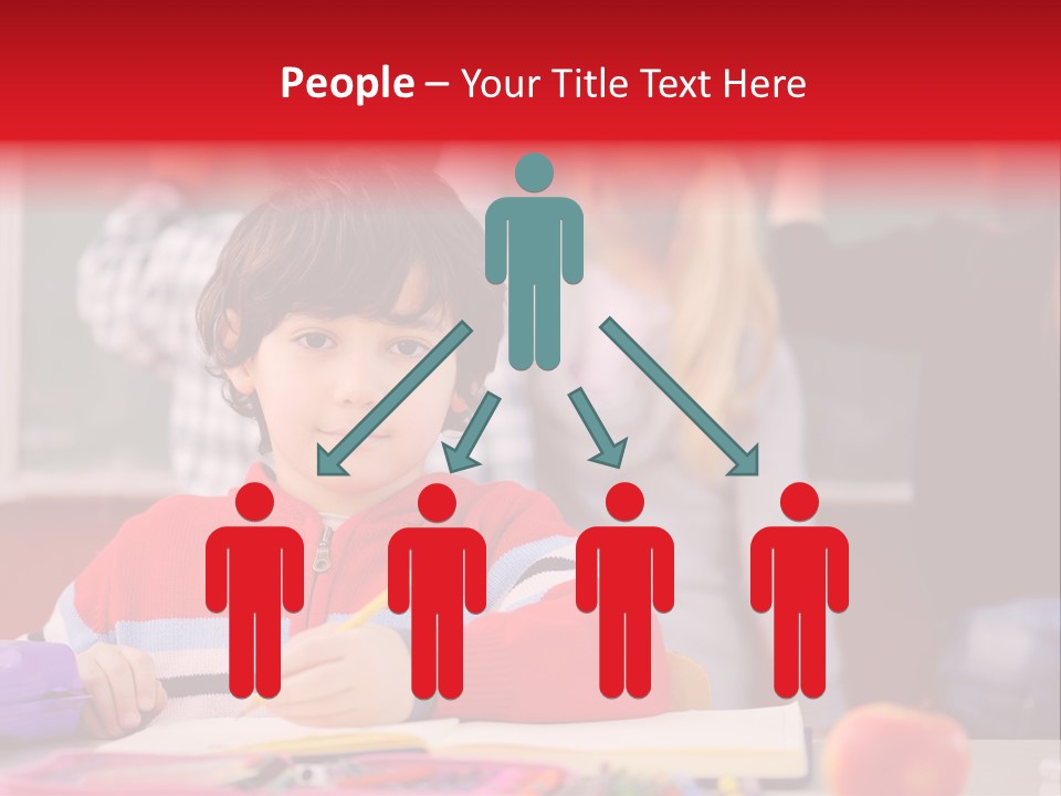 Boy Write Homework PowerPoint Template