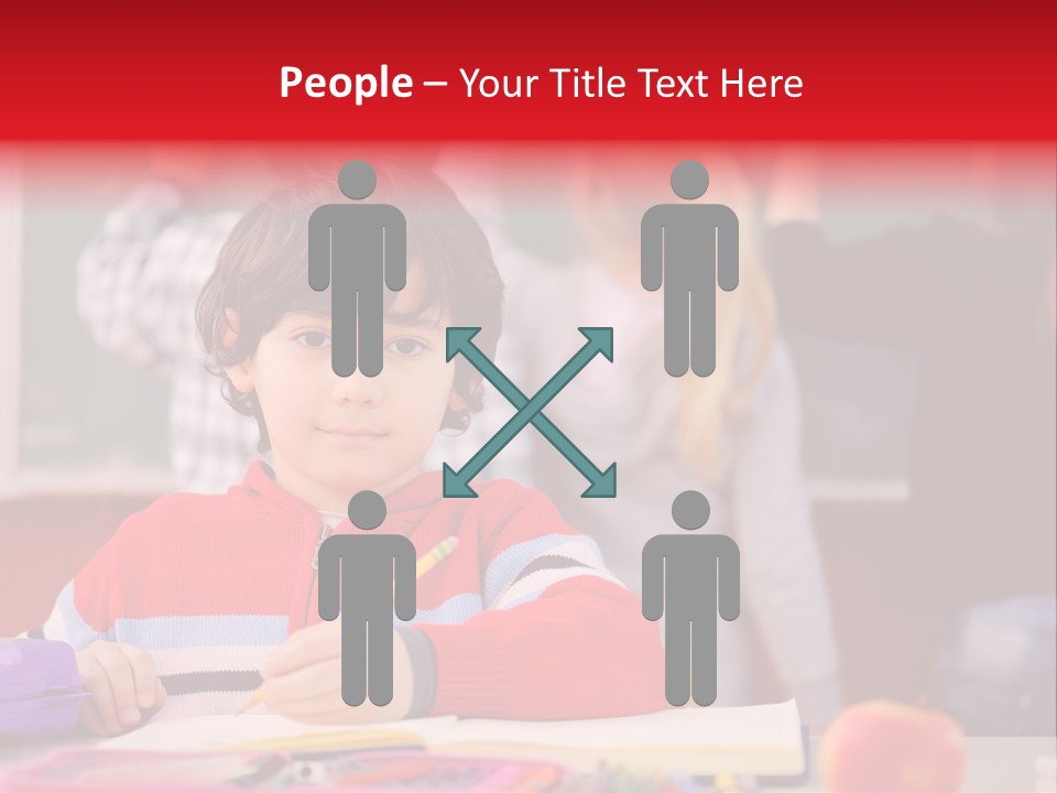 Boy Write Homework PowerPoint Template