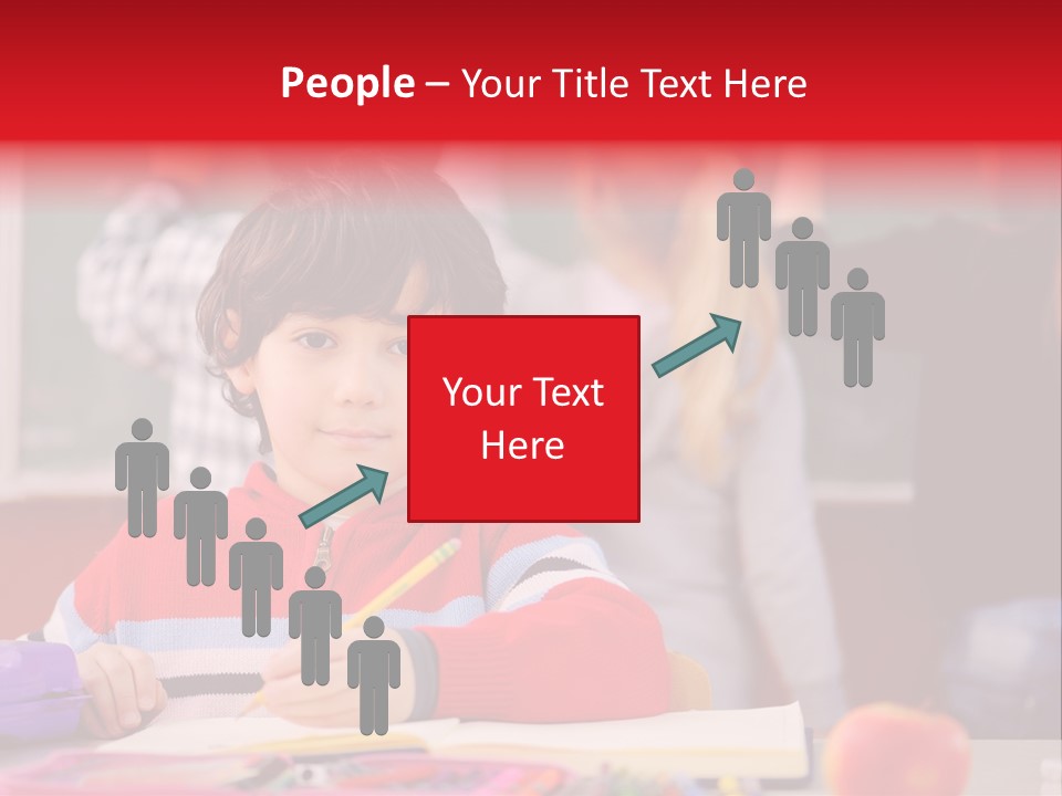 Boy Write Homework PowerPoint Template