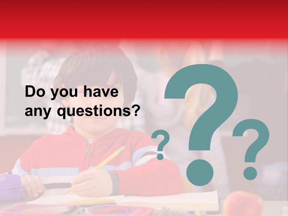 Boy Write Homework PowerPoint Template