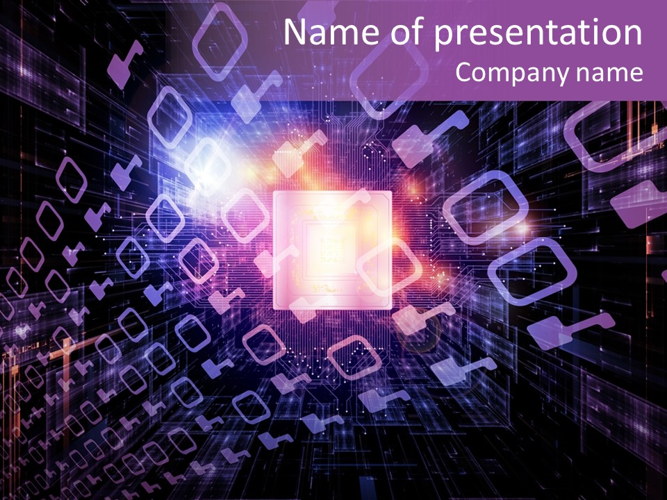 Network Energy Geometric PowerPoint Template