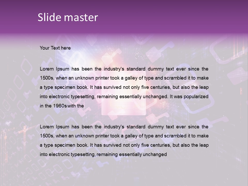 Network Energy Geometric PowerPoint Template