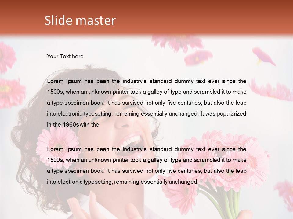 Throwing Blue Blossom PowerPoint Template