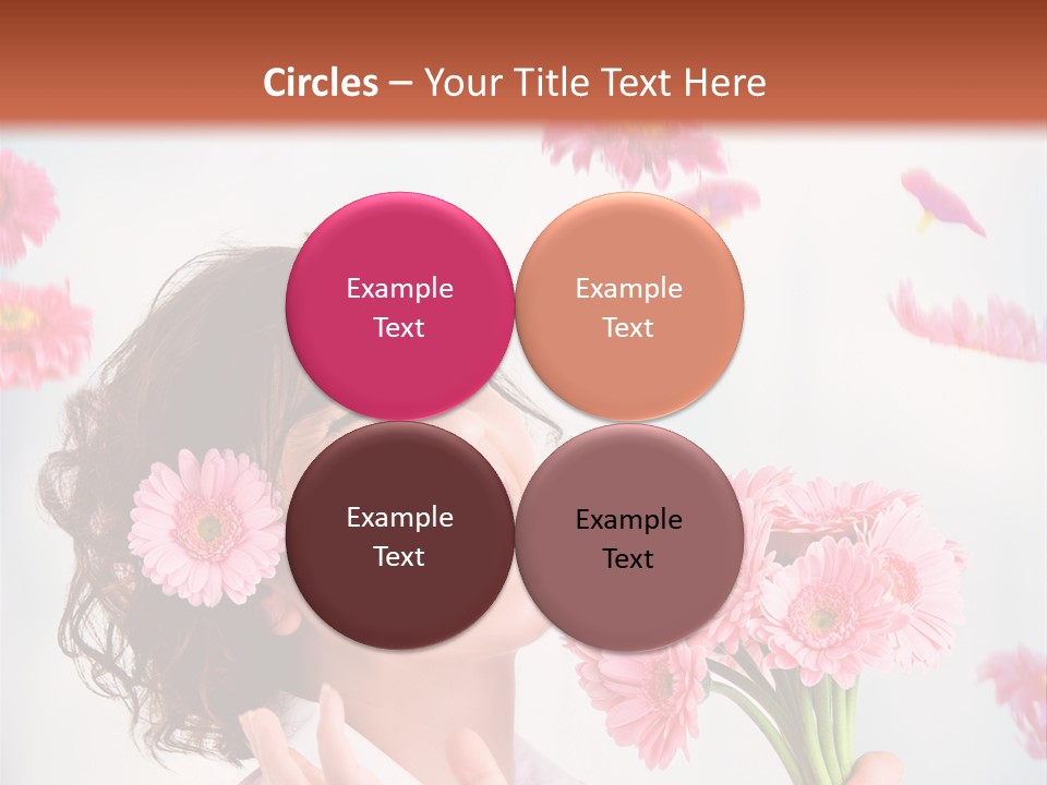 Throwing Blue Blossom PowerPoint Template