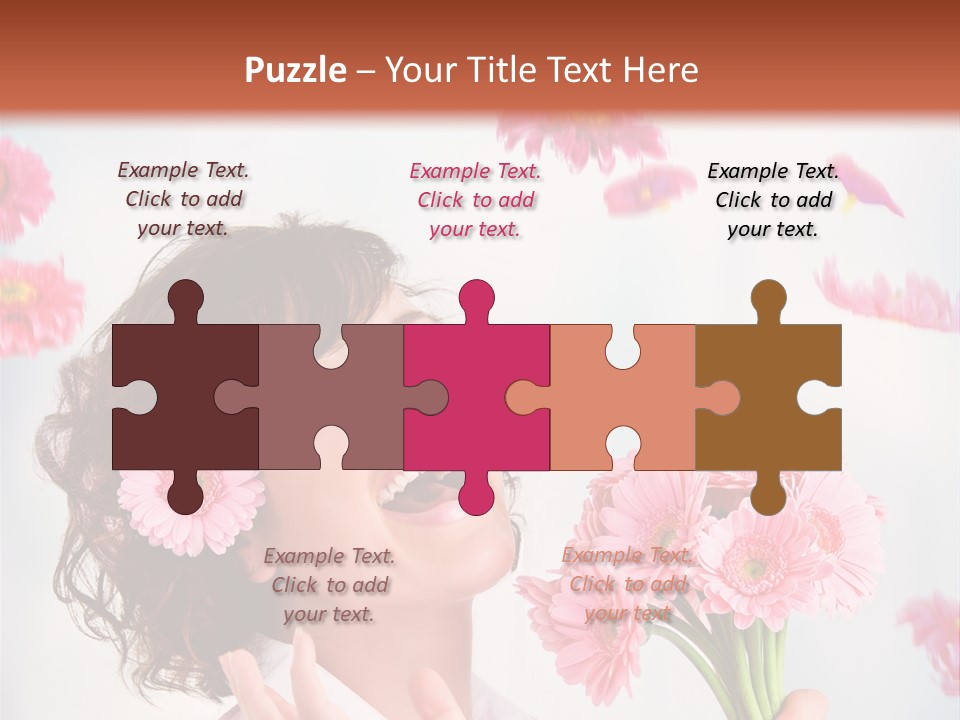 Throwing Blue Blossom PowerPoint Template