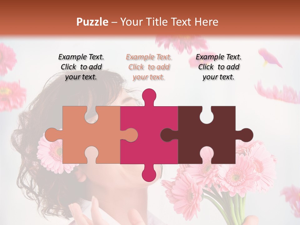 Throwing Blue Blossom PowerPoint Template