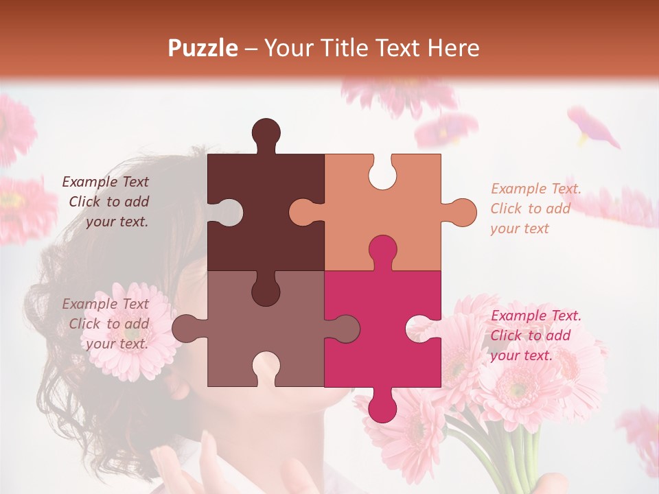 Throwing Blue Blossom PowerPoint Template