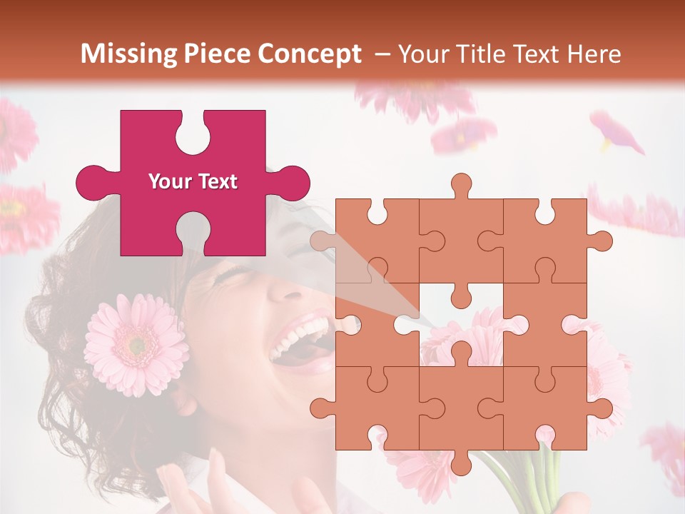 Throwing Blue Blossom PowerPoint Template