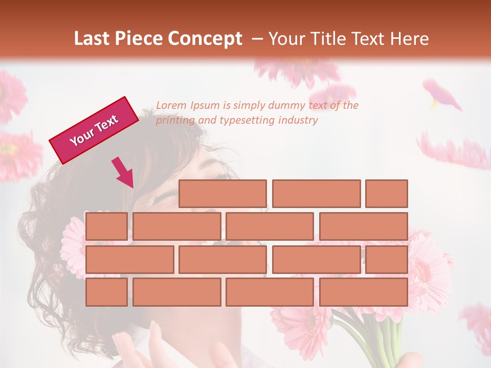 Throwing Blue Blossom PowerPoint Template