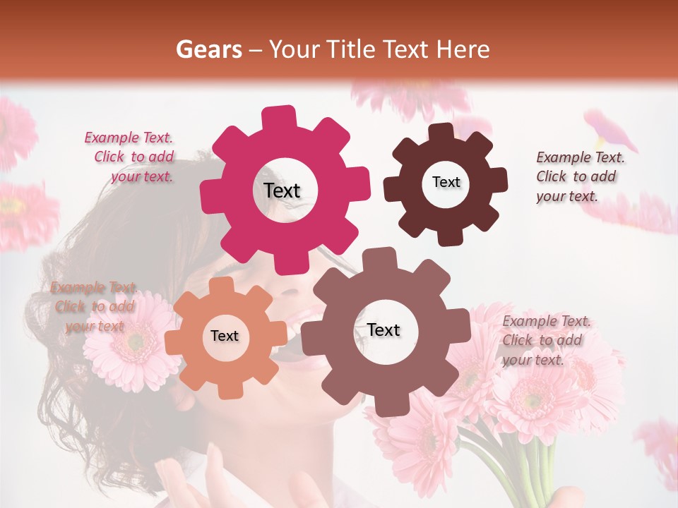 Throwing Blue Blossom PowerPoint Template