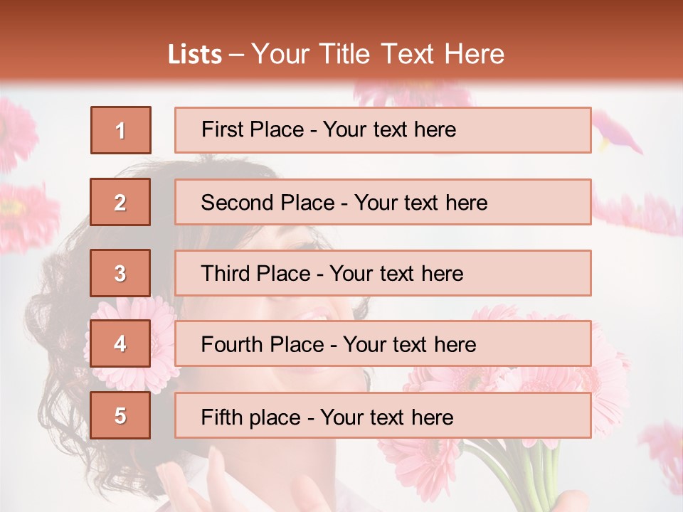 Throwing Blue Blossom PowerPoint Template