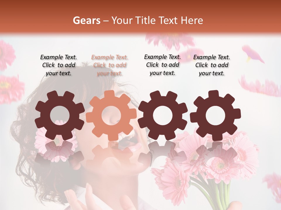 Throwing Blue Blossom PowerPoint Template