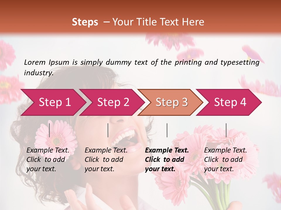 Throwing Blue Blossom PowerPoint Template