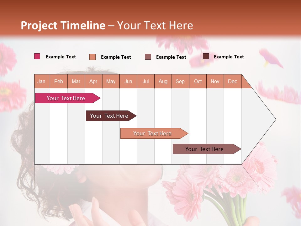 Throwing Blue Blossom PowerPoint Template