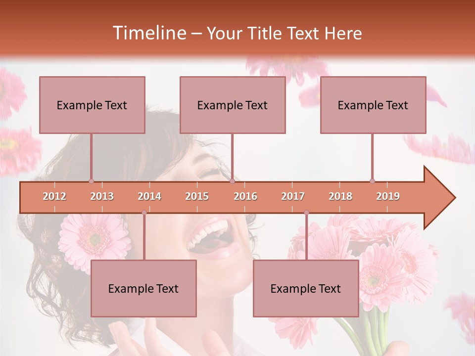 Throwing Blue Blossom PowerPoint Template