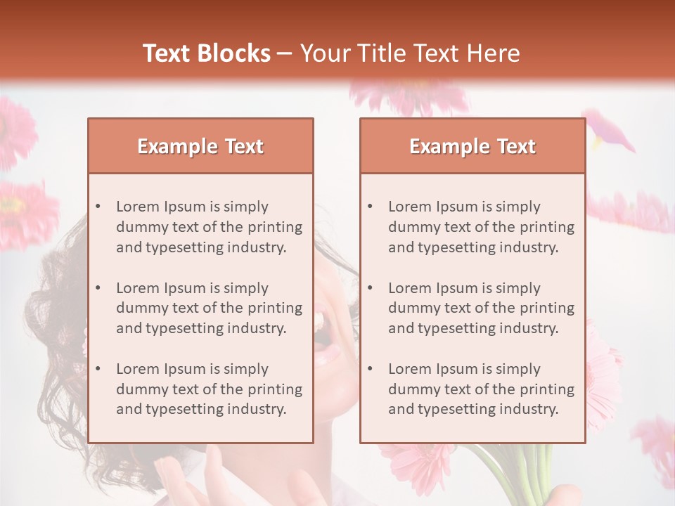 Throwing Blue Blossom PowerPoint Template