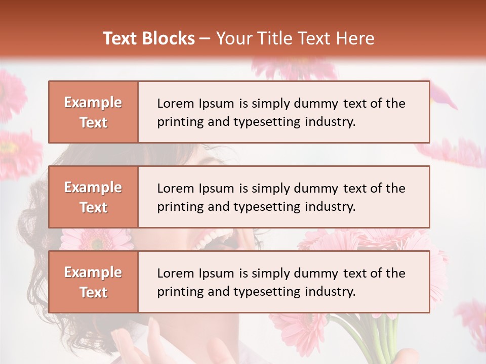 Throwing Blue Blossom PowerPoint Template