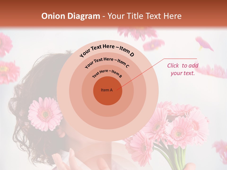 Throwing Blue Blossom PowerPoint Template