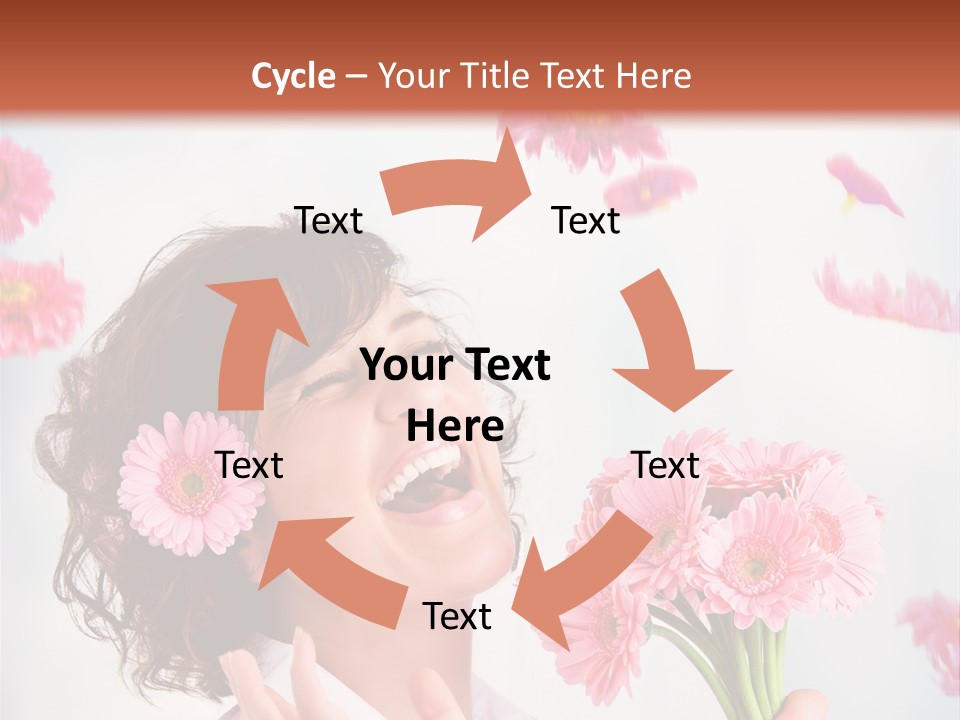 Throwing Blue Blossom PowerPoint Template