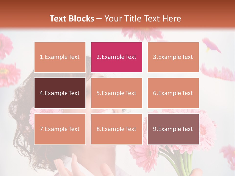 Throwing Blue Blossom PowerPoint Template