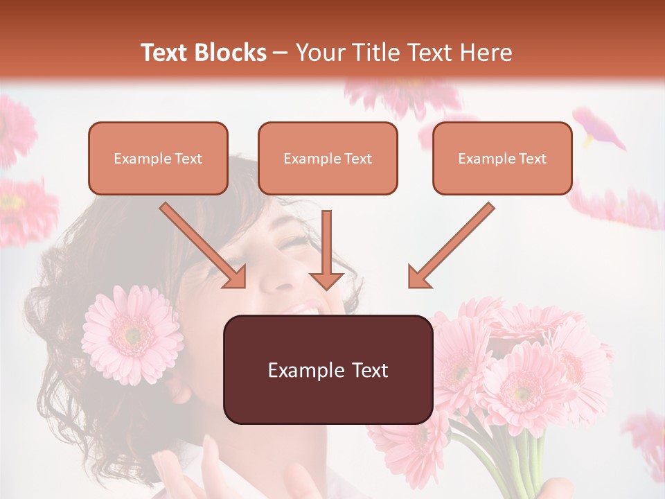 Throwing Blue Blossom PowerPoint Template