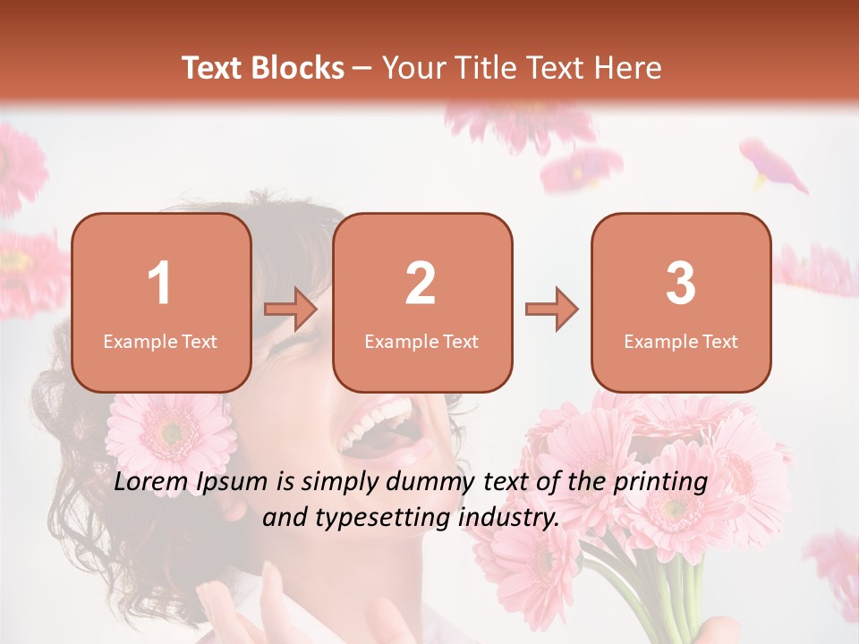 Throwing Blue Blossom PowerPoint Template