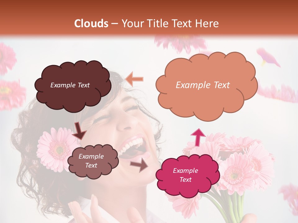 Throwing Blue Blossom PowerPoint Template